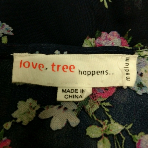LOVE TREE HAPPENS Floral Dress Womens Medium - Picture 5 of 5